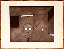 Joan Gardy Artigas Signed Engraving Enhanced Abstract Art Ceramic Abstraction 