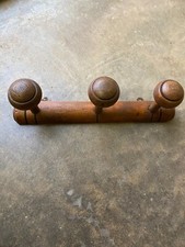 Porte manteau mural bois à 3 patères, vintage