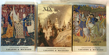 Collection Litteraire Lagarde & Michard, Moyen Age, XVI, XIX Siècle 3 BOOK LOT!