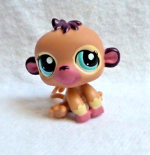 LITTLEST PETSHOP LPS #1925 HASBRO BABY MONKEY CAPUCHIN PINK PLUM GREEN EYES