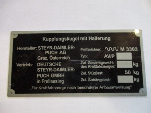 Plaque signalétique steyer - signalétique,