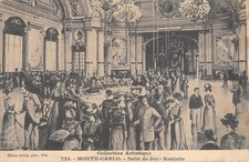 Old postcard Monaco Monaco Monte Carlo ROULETTE GAME ROOM