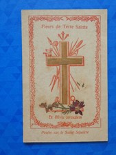 Pious Image Dried Flowers Holy Land Poses On Holy Sepulchre Cross Wood