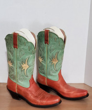Ariat Womens Manzanita Boots Rose Pink Turquoise Green 15552 Cowgirl Size 8M