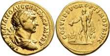 Trajan, 98-117. Aureus (Gold, 19 mm, 7.25 g, 6 h), Rome, 107-108 AD
