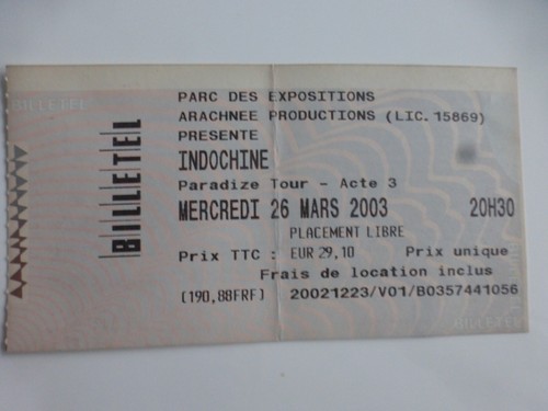 Indochine ticket concert - indochine,