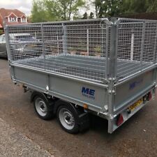 Remorque Meredith et Eyre, lit plat à double essieu, côté bas, remorque freinée.