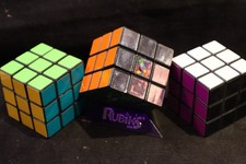 THREE RUBIK'S CUBE 3x3x3 PUZZLES - WITH PRETTY, UNIQUE COLORS