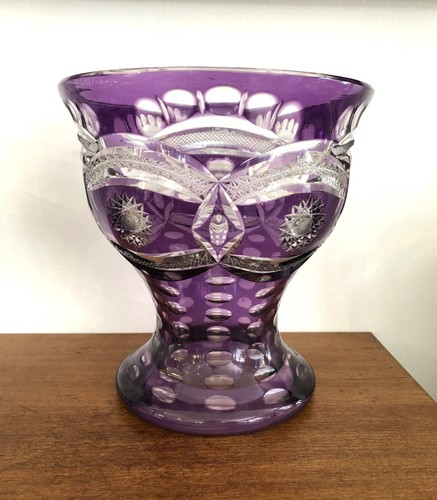 Large purple lined cut - purple, crystal