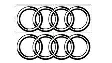 2 STICKERS AUDI   autocollant