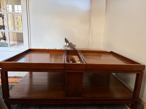 Table bois exotique - bois, extensible