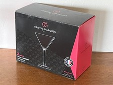 Set of 2 authentic 30cl Cristal d'Arques cocktail glasses / VGC!!
