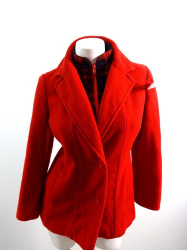 Veste isolante laine - en, rouge
