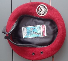 Béret T54 Parachutiste Métro "Spécial Commando" 1°RCP 11° CHOC ORIGINAL insigne