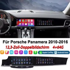For Porsche Panamera 2010-16 12.3" Car Stereo Dual Screen Stereo Android CarPlay