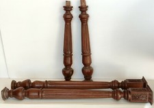 4 COLONNE DECORATION NOYER MASSIF ORNEMENT ANCIEN STYLE LOUIS PHILIPPE
