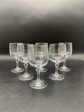 Lot of 6 Cristal d’Arques model Matignon engraved liqueur glasses