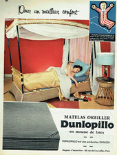 1957 Advertising 1123 Dunlopillo Latex Foam Pillow Mattresses