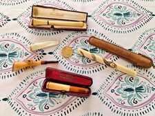 Cigar cigarette holder tip lot? old one in shotgun, smoker