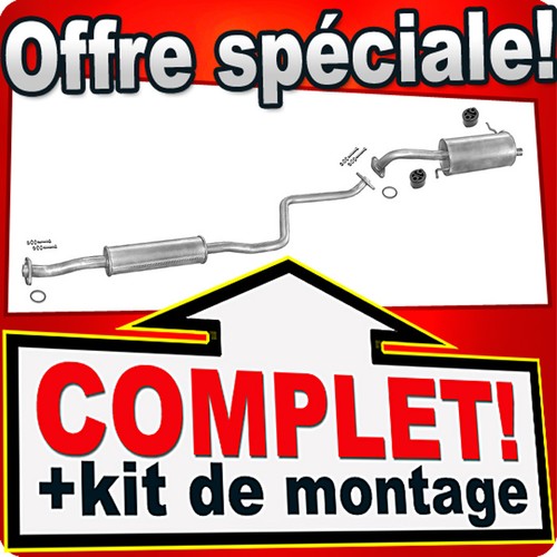 Ligne pot échappement - ligne, pour