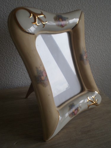 Antique porcelain photo frame - antique,
