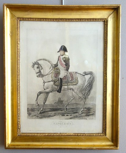 Gravure napoléon cheval - gravure, à