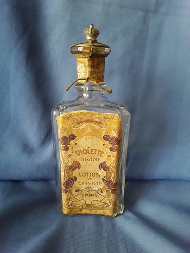 Flacon ancien verre - flacon, lotion