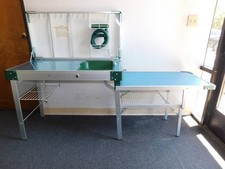 Vtg Coleman Camping Kitchen Outdoor Portable Folding Game Table Sink Exponent