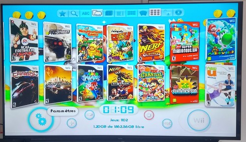 Console nintendo wii - blue, 1100