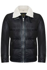 Homme Noir Aviateur Veste Cuir