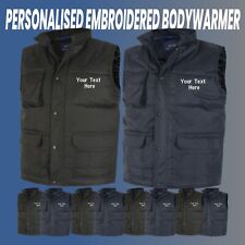 Personalised Custom Embroidered Super Pro Body Warmer Your Text Work wear Gilet