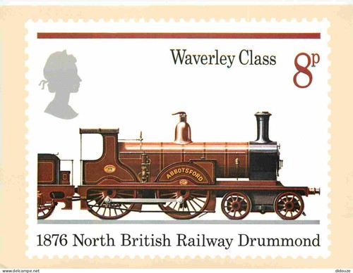 Carte postale trains - carte,