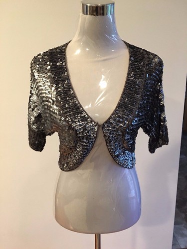 Zara silver sequin beaded - zara,