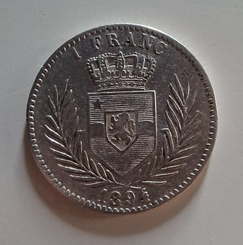 Rare franc 1894 léopold ii - rare,