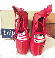 Trippen Sandale Blade rouge 39 cuir grainé lacets artistiques confort Chaussure