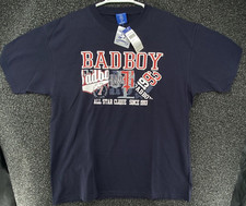 Bad Boy Athletics Shirt Men's XL Blue 1990's USA Made 3D Graphic Vintage Y2K