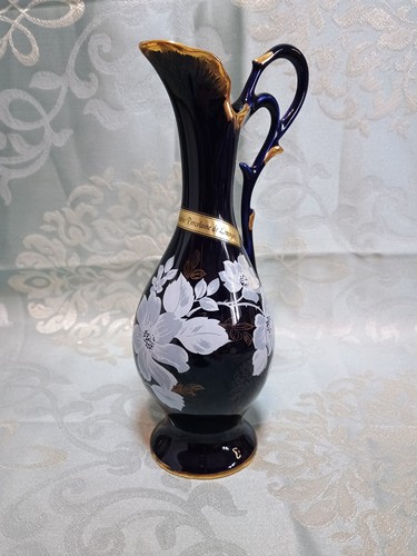Joli vase forme pichet bleu - forme,