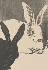Rabbits (Les Lapins) : Henri-Charles Guérard : Archival Quality Art Print