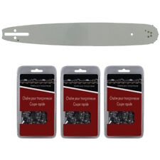 Guide 40 cm (16 pouces) + lot de 3 chaînes 60 maillons - Compatible tronçonneuse