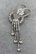 3-1/4”  VINTAGE 1960s BOUCHER 3311 SPARKLING  RHINESTONE  PIN Missing Stones