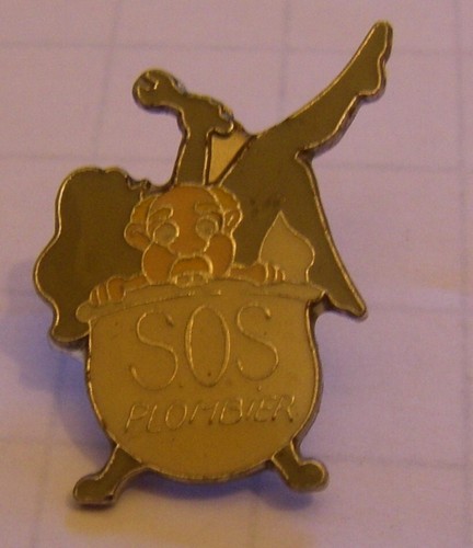 Pin sos plombier baignoire - pin's,