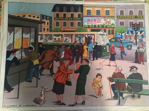Ancienne affiche scolaire - affiche,