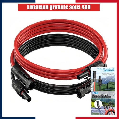 Câble solaire 6mm - ², avec