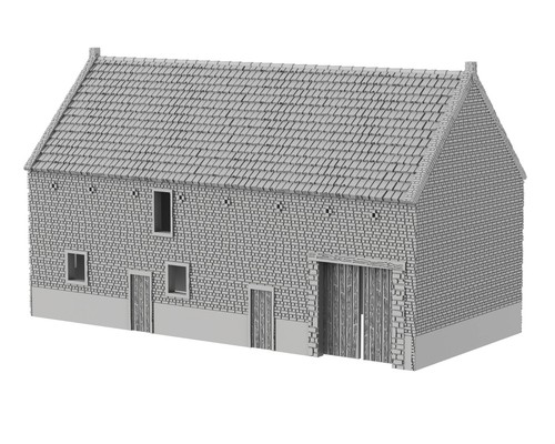 Hougoumont west barn 3d - west,