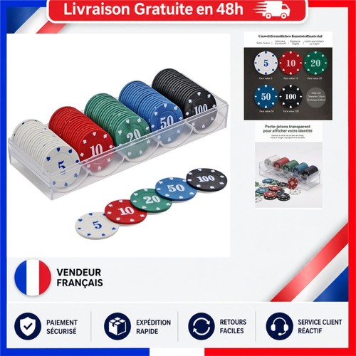 100 jetons poker - jetons,