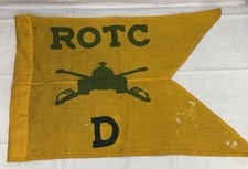 WWII US Army Guidon Flag Delta Company ROTC Pennant Philadelphia Depot Armor