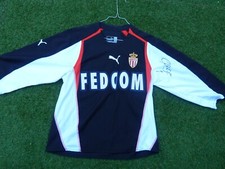 Maillot AS MONACO FC asm signed signé JAVIER ERNESTO CHEVANTON foot ultras