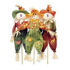 OFFRE 3 ÉPouvantails Traditionnels Modèles Assortis 120 CM Accessoires De Jardin