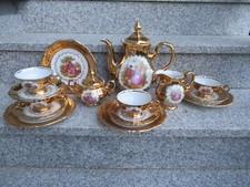 SERVICE 4 PERSONNES  Doré Couple FRAGONARD PORCELAINE BAVARIA
