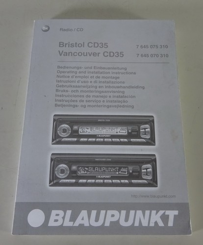 Operating manual blaupunkt car - blaupunkt,